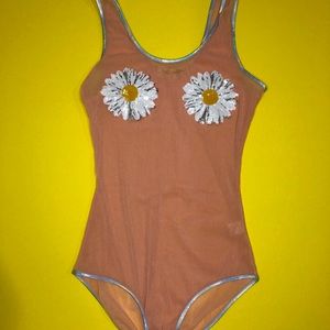 Daisy See-Through Mesh Bodysuit